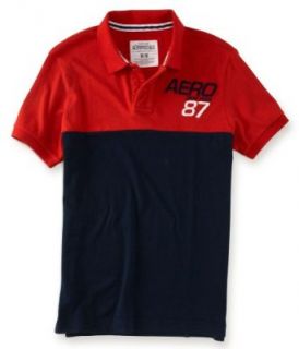 Aeropostale Mens Slantttering Rugby Polo Shirt 829 L at  Mens Clothing store