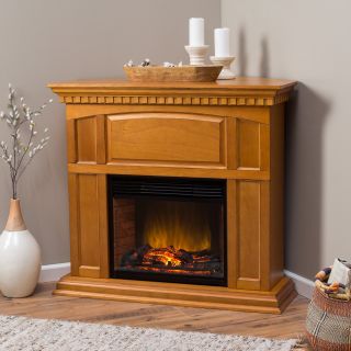 Roanoke 23 in. Convertible LED Electric Fireplace   Oak   Electric Fireplaces