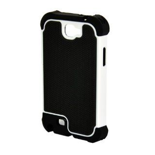 Dual Layer Rugged Hybrid Hard Case Cover For Samsung Galaxy N7100 White: Electronics