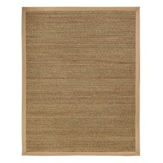 Anji Mountain AMB0119 Sabertooth Natural Seagrass Straight Weave Area Rug with Khaki Border   Area Rugs