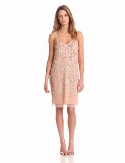 Rebecca Taylor Women's Beaded Crepe Sequin Cami Dress at  Womens Clothing store