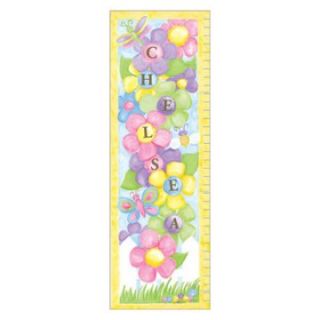 Garden Party Growth Chart Personalized Wall Art   Kids and Nursery Wall Art