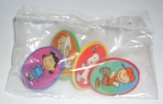 Vintage! Peanuts Snoopy, Charlie Brown, Lucy, Linus   Pkg 4 Rings: Toys & Games