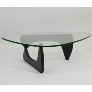 Modway Triangle Black Wood Glass Top Coffee Table   Coffee Tables