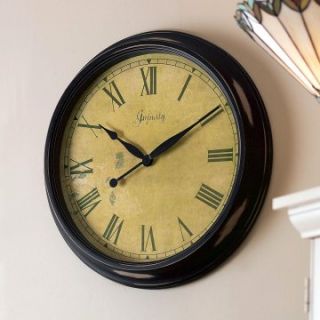 Infinity Instruments Large Antiqued 24 Inch Wall Clock   Wall Clocks