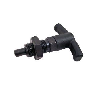 GN 817.4 Series Steel Indexing Plunger with T Handle, Type C with Rest Position, with Lock Nut, M12 x 1.5mm Thread Size, 22mm Thread Length, 19 Newton Spring Load End: Metalworking Workholding: Industrial & Scientific