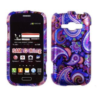 2D Purple Paisley Samsung Galaxy Ring / Prevail 2 M840 Case Cover Phone Protector Snap on Cover Case Faceplates: Cell Phones & Accessories