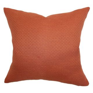 The Pillow Collection Iduna Plain Pillow   Rust   Decorative Pillows