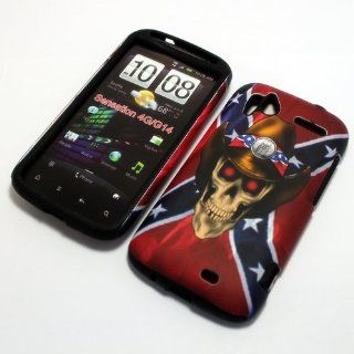 HTC SENSATION 4G CONFEDERATE COWBOY SKULL HYBRID CASE [Wireless Phone Accessory]: Cell Phones & Accessories