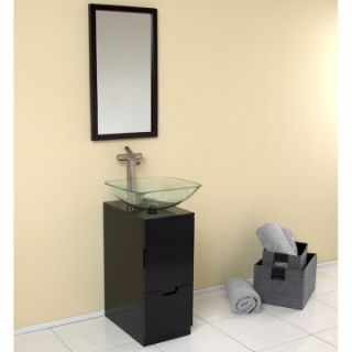 Fresca Brilliante 17 in. Modern Single Bathroom Vanity & Mirror FVN6117ES   Single Sink Bathroom Vanities