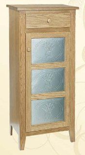 Amish Jelly Cabinet with Copper, Tin, Seedy Glass or Raised Panel Wood Doors   Furniture