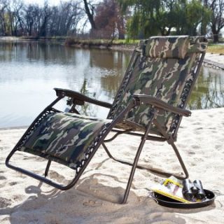 Coral Coast Extra Wide Padded Zero Gravity Lounge Chair   Camouflage   Outdoor Chaise Lounges