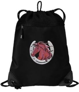 Horse Horseshoe Drawstring Bag String Backpack Horse design Drawstring Bags SOP: Clothing