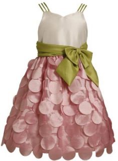 Size 7 BNJ 3274S PINK IVORY GREEN TRIPLE STRAP FLUTTER DIE CUT DOT Special Occasion Wedding Flower Girl Easter Party Dress, S43274 Bonnie Jean 7 16 Clothing
