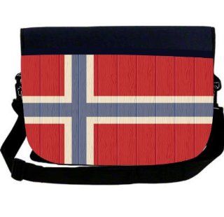 Rikki KnightTM Jan Mayen Flag on Distressed Wood Neoprene Laptop Sleeve Bag: Office Products