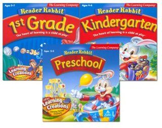 Reader Rabbit Learning Creations 3 Pack (Preschool, Kindergarten & 1st Grade): Software