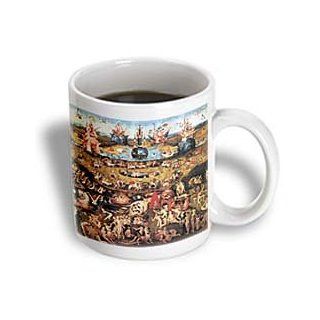 3dRose Garden of Earthly Delights by Hieronymus Bosch Ceramic Mug, 11 Ounce: Kitchen & Dining