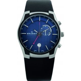 Skagen Men's 853XLSLN Steel Gmt Dual Time Function, Alarm, Blue Dial Watch Skagen Watches