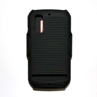 Motorola Photon 4G MB855   Black Hard Plastic Back Cover Case / Shell Holster Combo [AccessoryOne Brand]: Cell Phones & Accessories