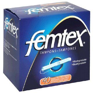 Femtex Tampons, Cardboard Applicator, Super Plus Absorbency, 40 Tampons (Pack of 12): Health & Personal Care