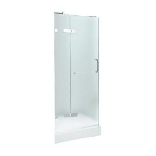 Vigo VG6011363W 36.125W x 79.21H in. Frosted Glass Shower Enclosure with Base   Bathtub & Shower Doors