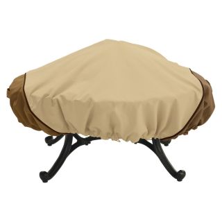 Classic Accessories 60 in. Round Large Fire Pit Cover   Pebble   Fire Pit Accessories