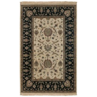 Couristan Jangali All Over Isfahan Antique Ivory/Black Oriental Rug   Area Rugs