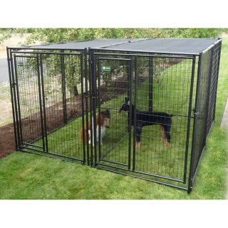 AKC 5 x 10 x 6 ft. Premium Heavy Duty Dog Kennel   2 Run with Common Wall   Dog Kennels