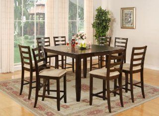 Fairwinds 7Pc Square Counter Height Table & 6 Chairs: Home & Kitchen
