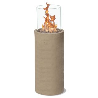Piazza 30 in. Gas Fire Column   Sand   Fire Pits