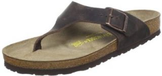 Birkenstock Men'S Como Thong Sandal   Oiled Black: Shoes