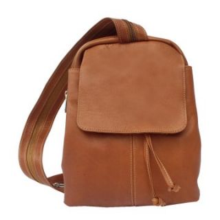 Piel Leather Small Drawstring Backpack   Saddle   Backpacks
