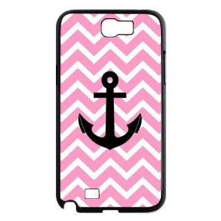 Custom Chevron Pattern With Anchor Back Cover Case for Samsung Galaxy Note 2 N7100 N132: Cell Phones & Accessories
