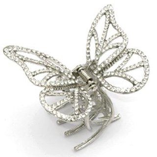 DoubleAccent Hair Jewelry Crystal Butterfly Hair Jaws Clear Color: Jewelry