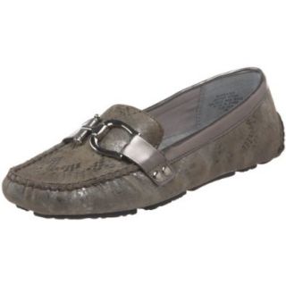 AK Anne Klein Women's Greater 6 Loafer,Pewter/Pewter Suede,10 M US Shoes