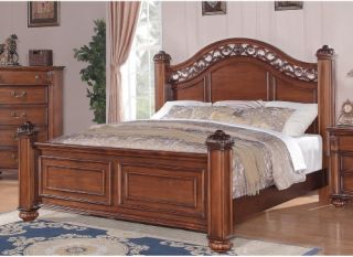 Barkley Square Poster Bed   Hand Rubbed Warm Pine   Poster Beds