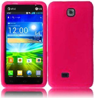 For LG Escape P870 Silicone Jelly Skin Cover Case Hot Pink: Cell Phones & Accessories