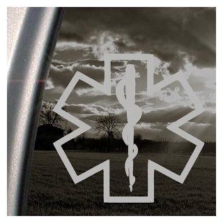 STAR OF LIFE 5.5" SILVER Vinyl Decal Window Sticker for Laptop, Ipad, Window, Wall, Car, Truck, Motorcycle   Wall Decor Stickers  