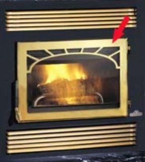 Door for Prestige NZ 26 Wood Burning Fireplace Door Style: Webbed Arched in 24 kt Gold Plated   Gas Stoves