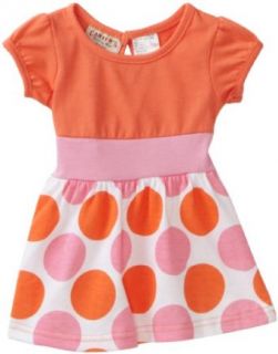 Carters Baby girls Infant Polka Dot Dress, Salmon, 18 Months Clothing