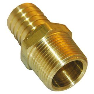 LASCO 17 7753 1/2 Inch Male Pipe Thread by 5/8 Inch Hose Barb Brass Adapter   Pipe Fittings  
