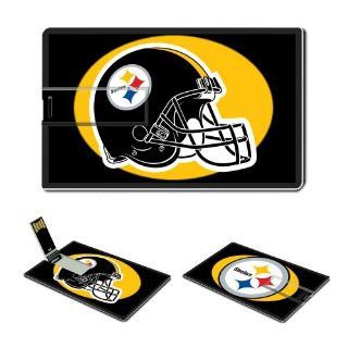 4GB USB Flash Drive USB 2.0 Memory Stick Sports NFL Pittsburgh Steelers Logo Credit Card Size Customized Support Services Ready National Football League Super Bowl team playoffs MVP champion player Peyton Manning Brett Favre (Black): Computers & Access