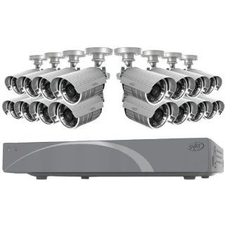 16CH Smart Security DVR with 16 Hi res Outdoor Surveillance Cameras : Complete Surveillance Systems : Camera & Photo