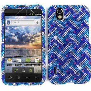 Cell Phone Skin + Hard Case Cover For Lg Marquee / Ignite Ls 855    Full Diamond Crystal: Cell Phones & Accessories