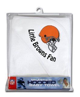 NFL Cleveland Browns White Hooded Baby Towel  Sports Fan Bath Accessories  Sports & Outdoors