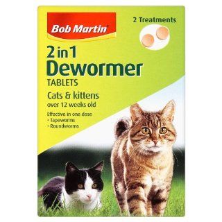 Bob Martin 2 In 1 Dewormer Tablets For Cats And Kittens   Pet Wormers