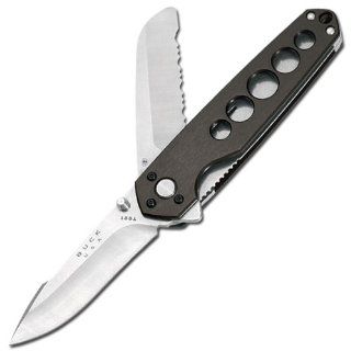 Buck 883GY Code 3 CrossLock TM, Double Bladed Liner Lock Folding Knife : Tactical Fixed Blade Knives : Sports & Outdoors