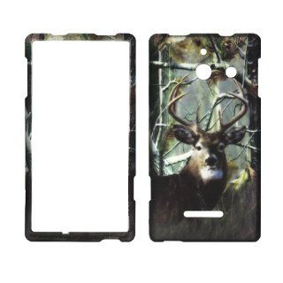 2D Camo Deer Realtree Huawei Ascend W1 H883G Straight Talk TracFone Prepaid Smartphone Case Cover Hard Case Snap on Cases Rubberized Touch Protector Faceplates: Cell Phones & Accessories