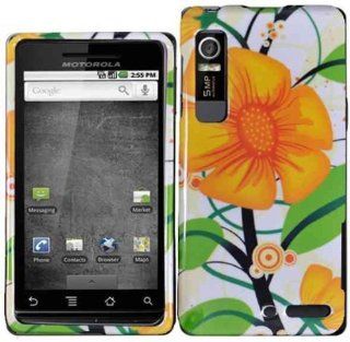 Yellow Flower Hard Case Cover for Motorola Milestone 3 XT883: Cell Phones & Accessories