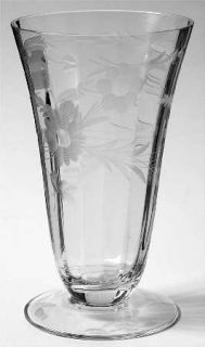 Susquehanna Salina Iced Tea   Stem 3848, Gray Cut Floral, Optic